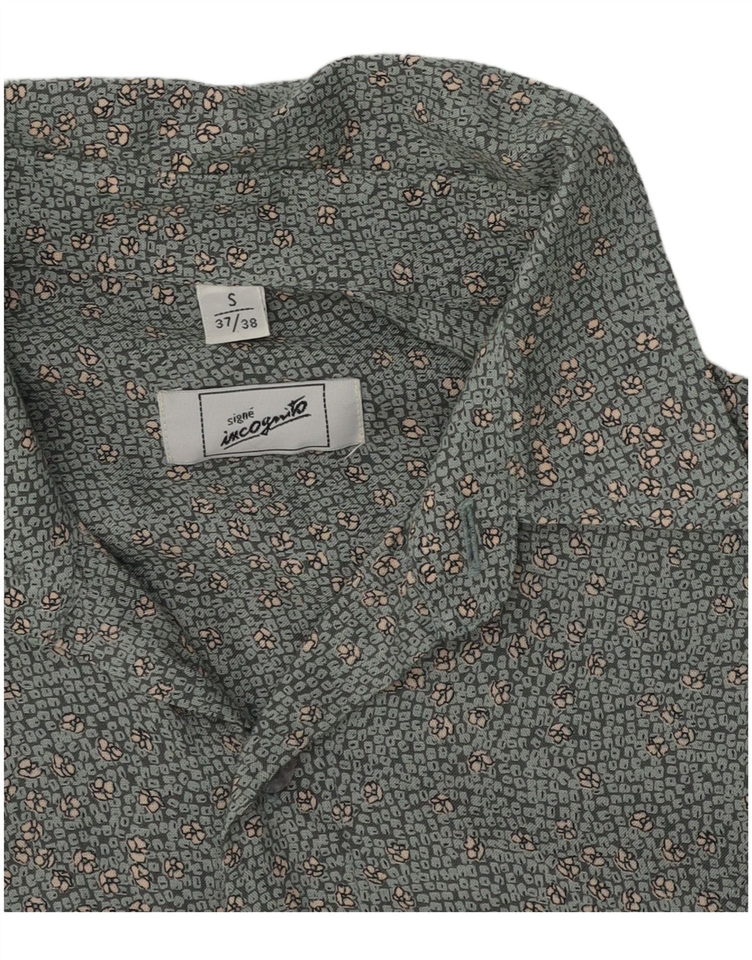 Incognito Chemise Homme Taille 37/38 Petit Gris Floral
