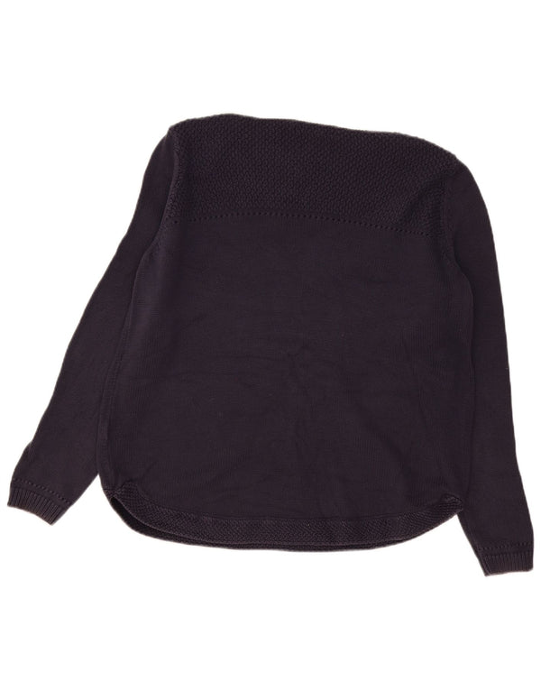 Marks & Spencer Pull col bateau pour femme UK 18 XL Bleu marine Coton