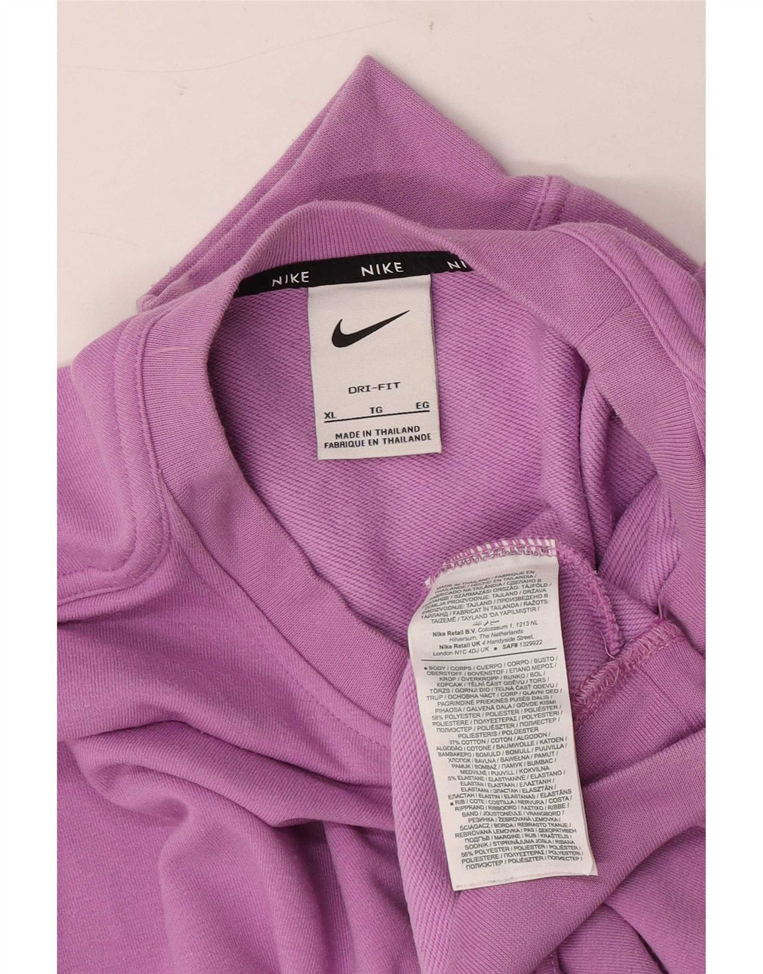 Nike Femme Dri Fit Sweat-shirt surdimensionné UK 18 XL Violet Polyester