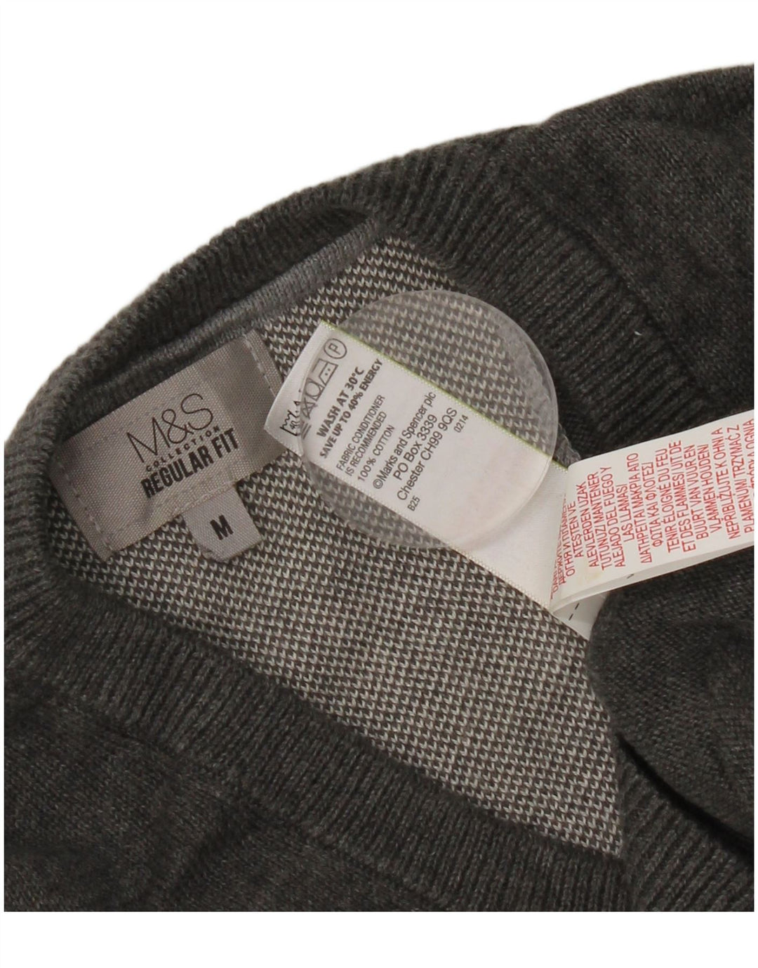 Marks & Spencer Débardeur Regular Fit Homme Coton Gris Moyen