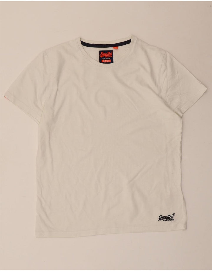 Superdry T-Shirt Homme Blanc Large Coton