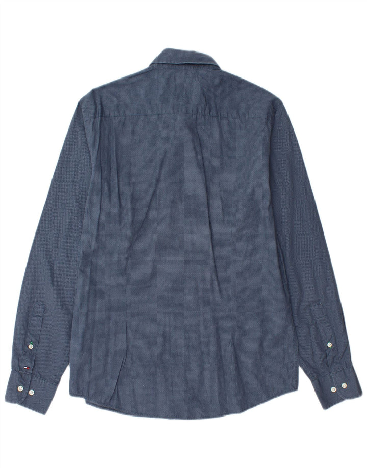 TOMMY HILFIGER Chemise Slim Fit Homme Bleu Moyen à Pois Coton