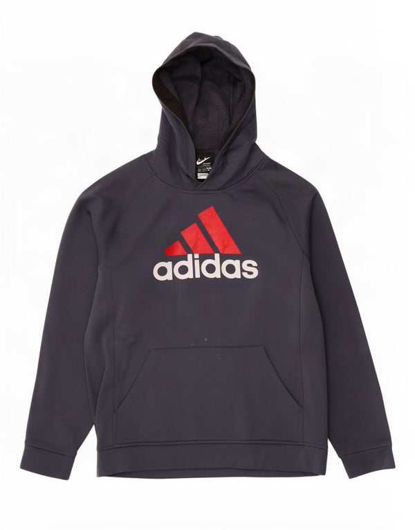 Adidas Climawarm Graphic Sweat à capuche pour femme UK 14/16 Large Gris Polyester