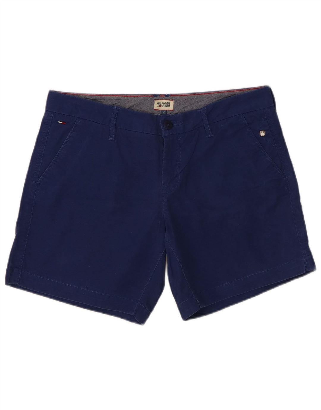 Tommy Hilfiger Short Chino Femme W30 Bleu Moyen Coton