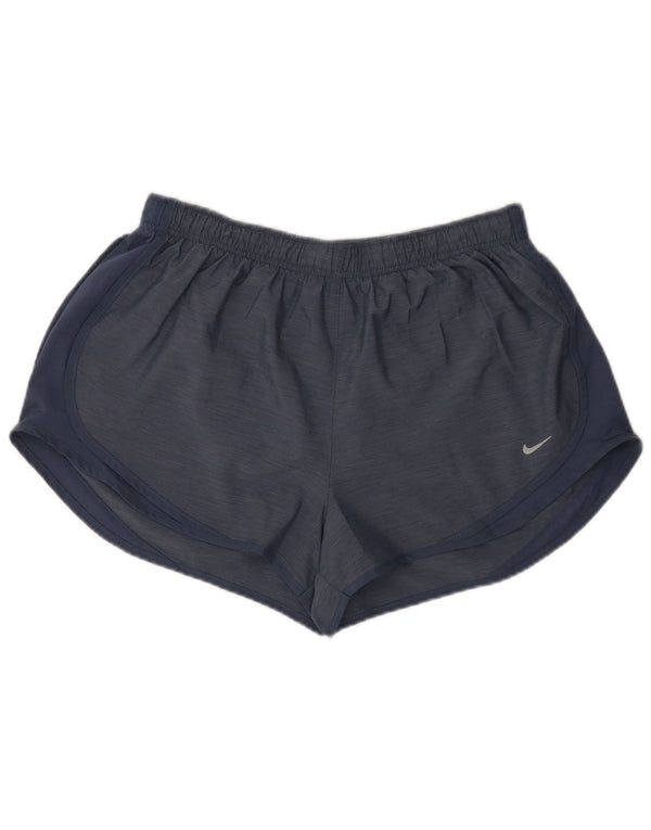 Nike Short de sport Dri Fit pour femme UK 18 XL Bleu marine moucheté en polyester