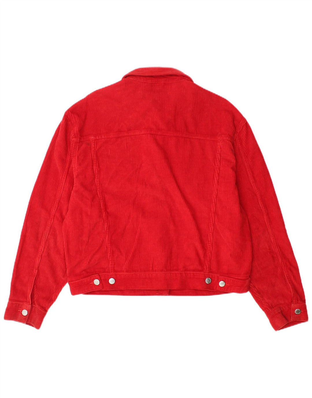 Topshop Veste surdimensionnée en velours côtelé pour femme UK 10 Petit coton rouge
