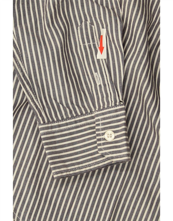 Benetton Chemise Garçon 9-10 ans Bleu Rayure