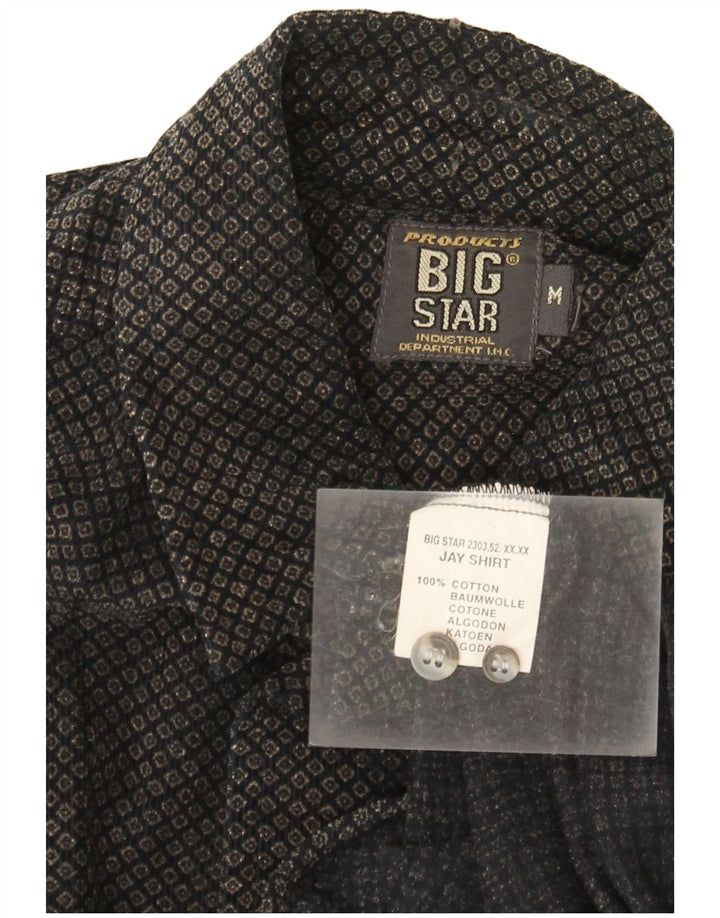 Chemise Homme Big Star Coton Géométrique Noir Moyen