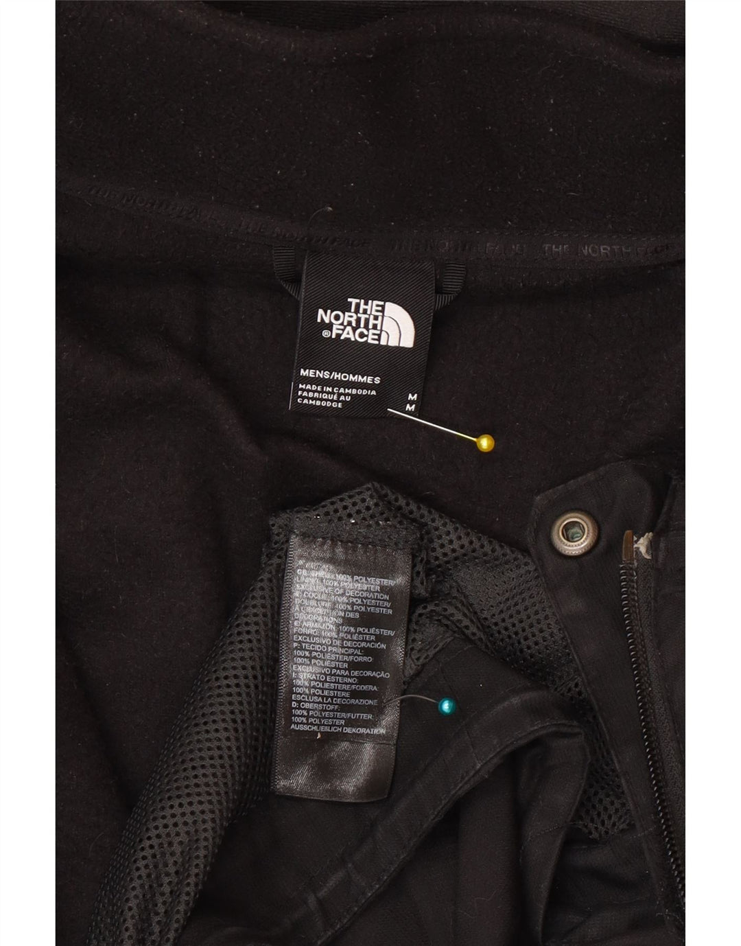 The North Face Veste coupe-vent à capuche pour homme UK 38 Medium Noir Polyester