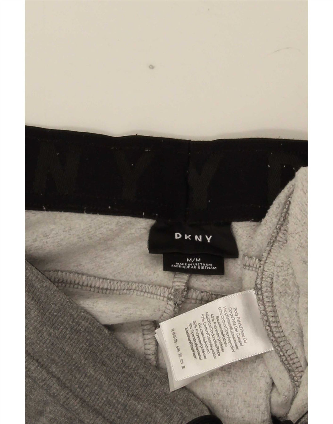 Dkny Pantalon de Survêtement Graphique Joggers Homme Gris Moyen Coton Moucheté