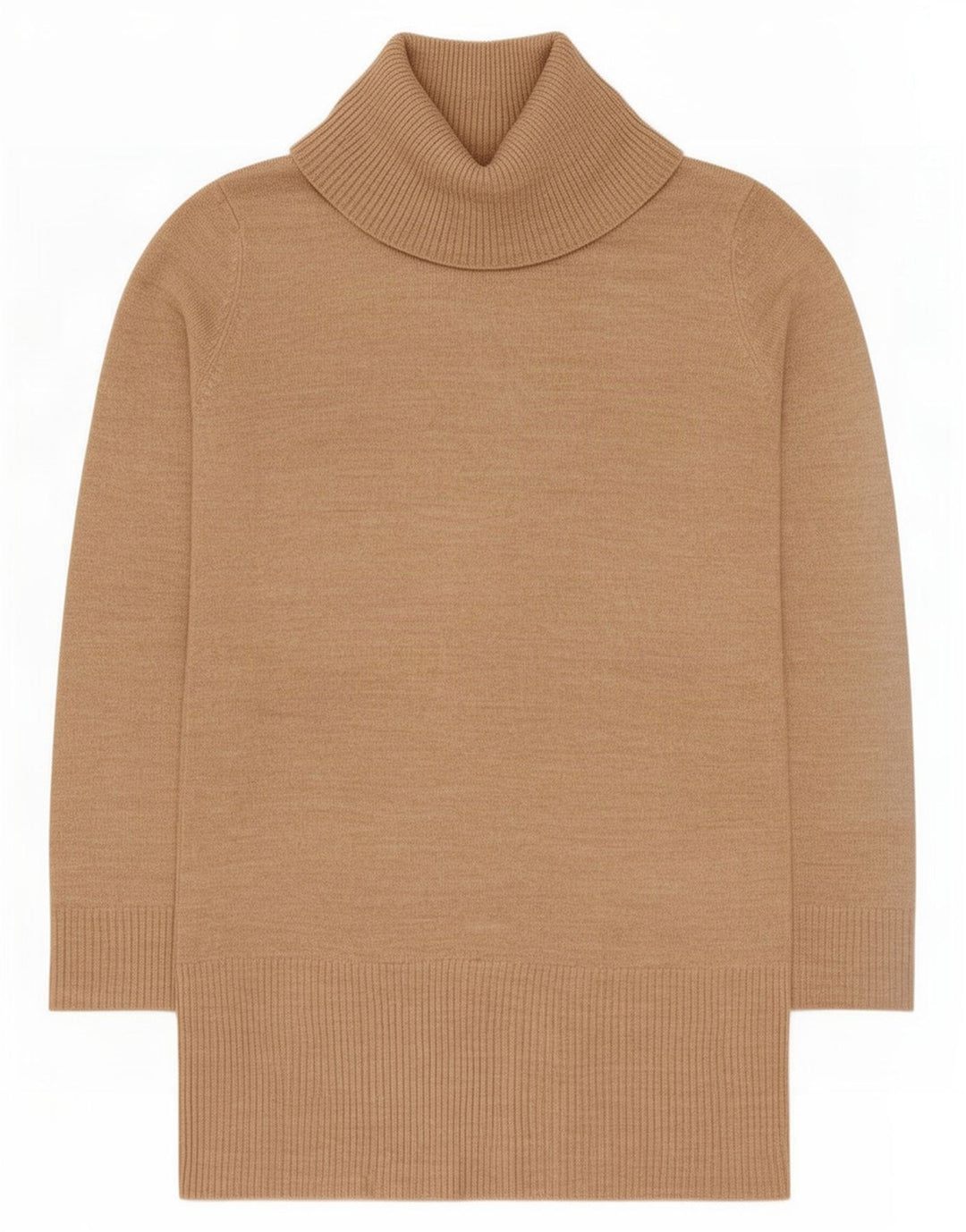 Marks & Spencer Pull long à col roulé pour femme UK 8 Small Beige