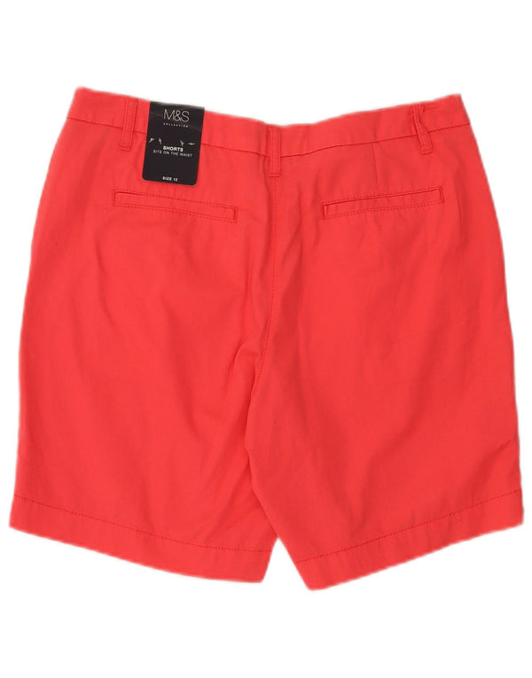 Marks & Spencer Short Chino Femme UK 12 Medium W32 Coton Rose
