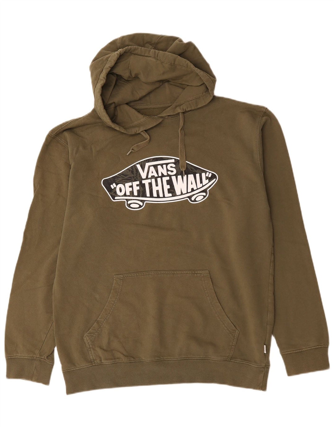 Vans Pull à capuche graphique pour hommes, grand coton kaki