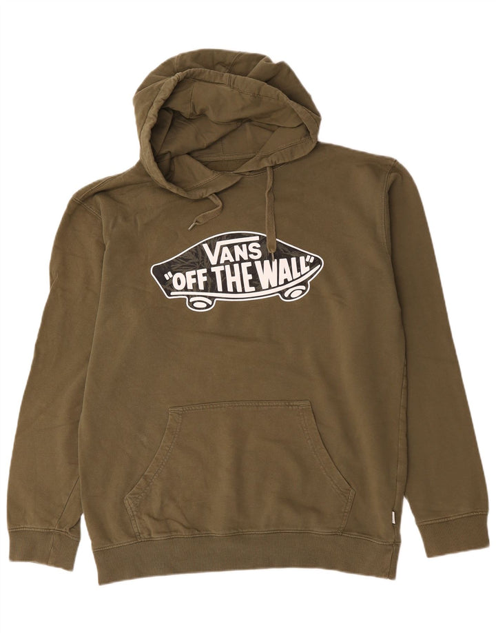Vans Pull à capuche graphique pour hommes, grand coton kaki