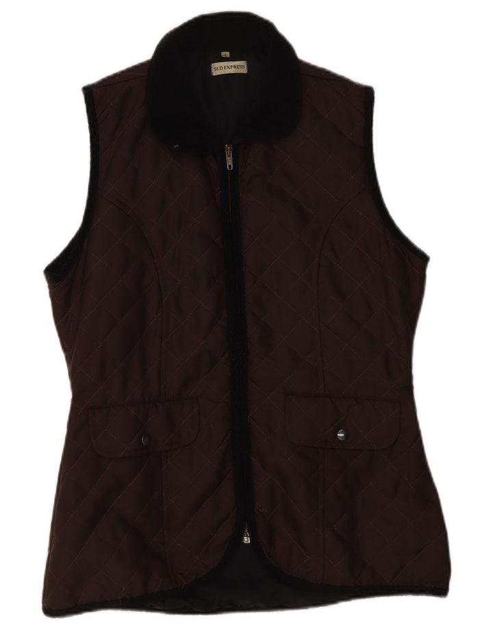Sud Express Gilet matelassé pour femme UK 14 Nylon marron moyen
