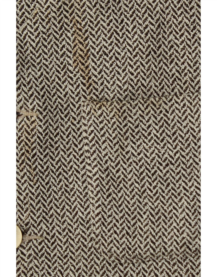 Ted Baker Gilet coupe régulière pour homme, taille 4, grands chevrons gris