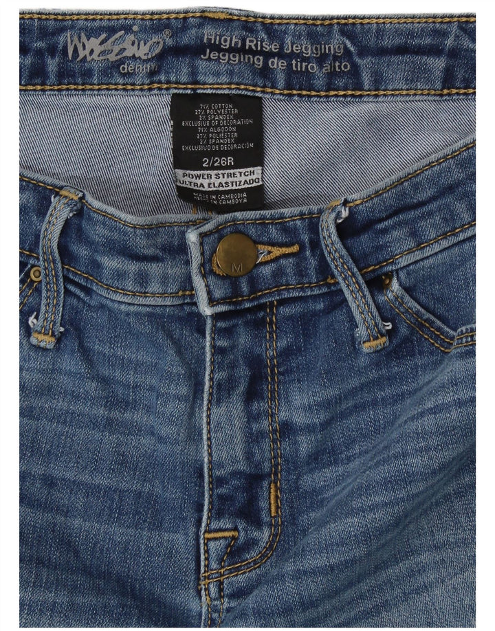 Mossimo Jean Jegging en détresse pour femme US 2 XS W26 L25 Bleu Coton