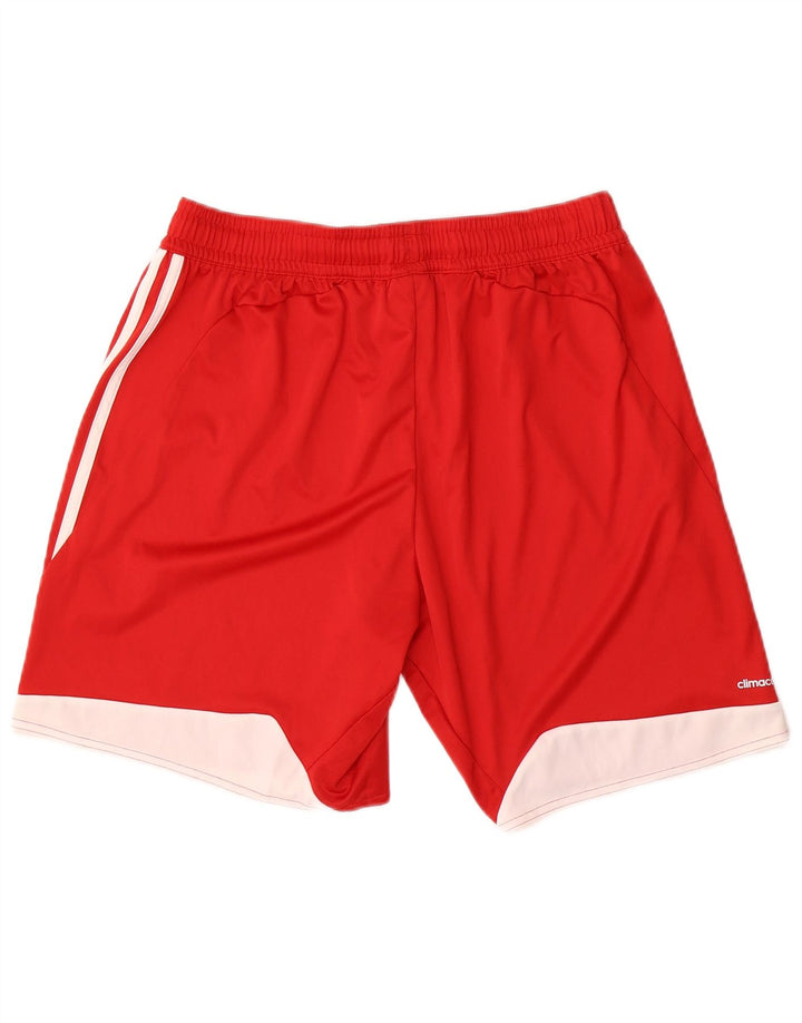 Adidas Short de sport Climacool pour homme en polyester color block grand rouge