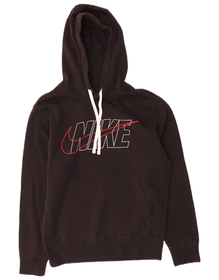 Nike Pull à capuche graphique pour homme Petit coton noir