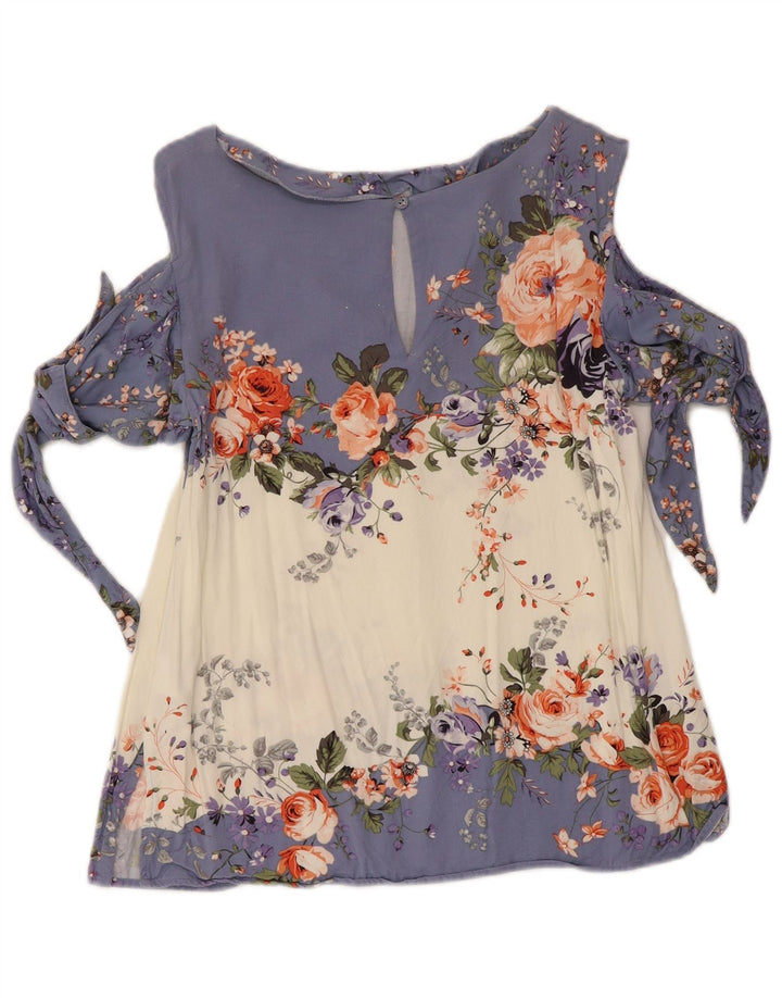Oasis Chemisier sans manches pour femme UK 8 Petite viscose florale multicolore