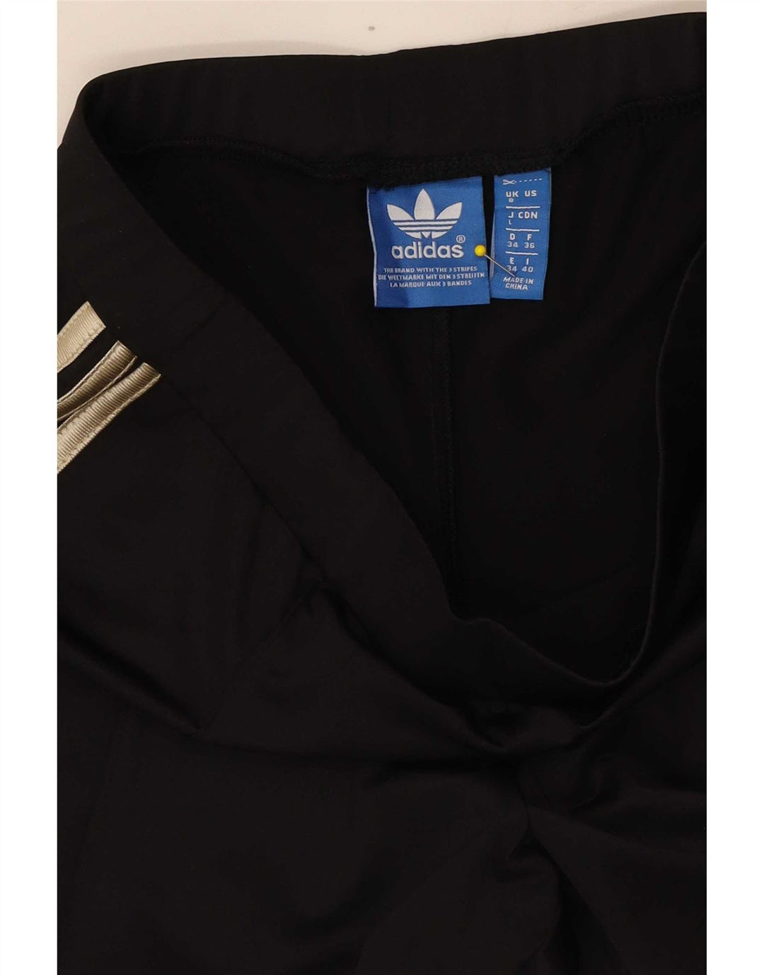 Adidas Leggings Femme UK 8 Petit Noir Polyester