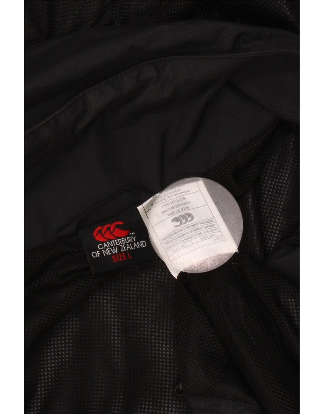 Canterbury Veste de pluie à capuche pour homme UK 40 Large Noir Nylon