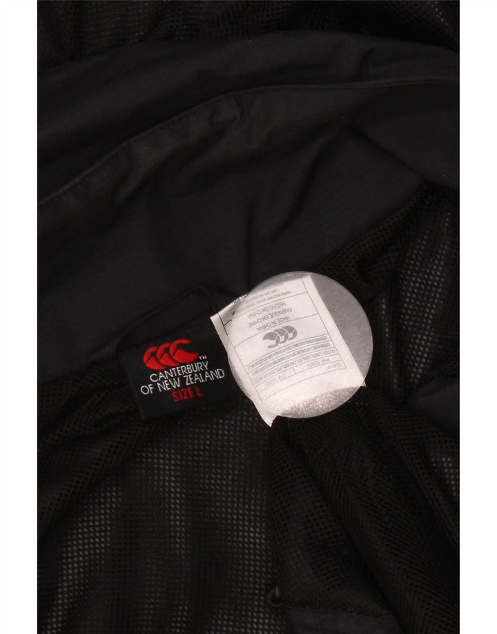 Canterbury Veste de pluie à capuche pour homme UK 40 Large Noir Nylon