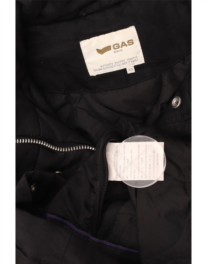 Gas Veste bomber à capuche pour femme UK 6 XS Noir Polyamide