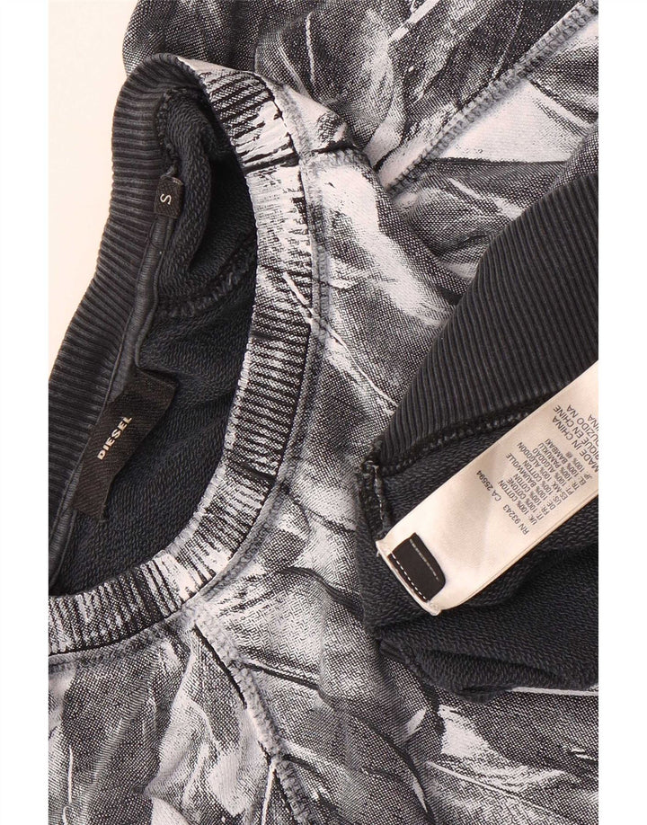 Diesel Sweat-shirt graphique pour hommes Petit coton noir