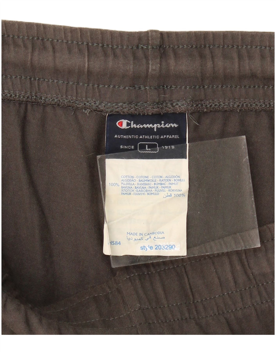 CHAMPION Mens Sport Shorts Large  Grey Cotton