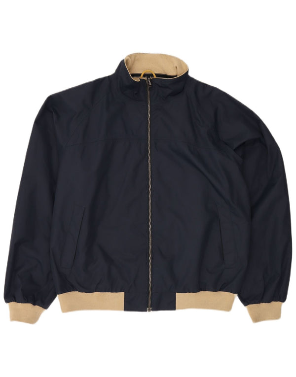 Gant Veste Bomber Homme UK 42 XL Bleu Marine Colorblock Nylon