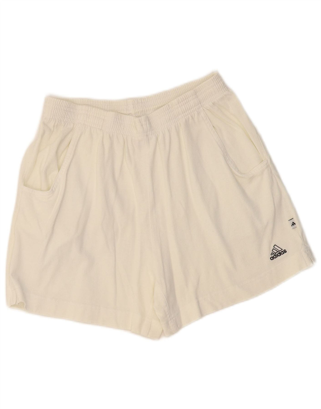 ADIDAS Short de sport pour femme UK 16 Grand coton blanc cassé