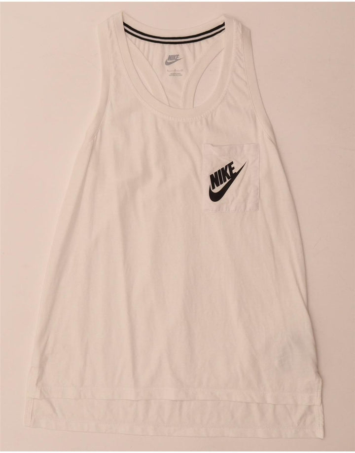 Nike Débardeur graphique pour femme UK 10 Small Blanc Modal