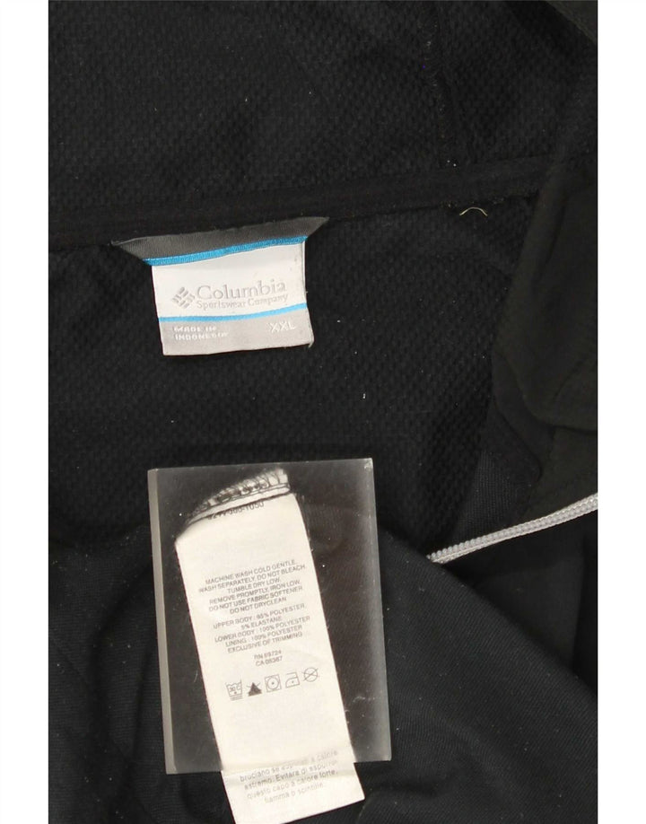 Columbia Veste de survêtement à capuche pour homme 2XL Noir Colorblock Polyester