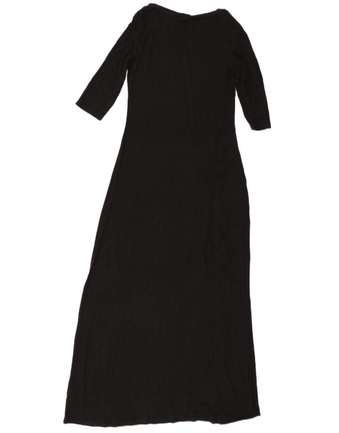 MOSSIMO Robe longue à manches 3/4 pour femme UK 10 Petite rayonne noire