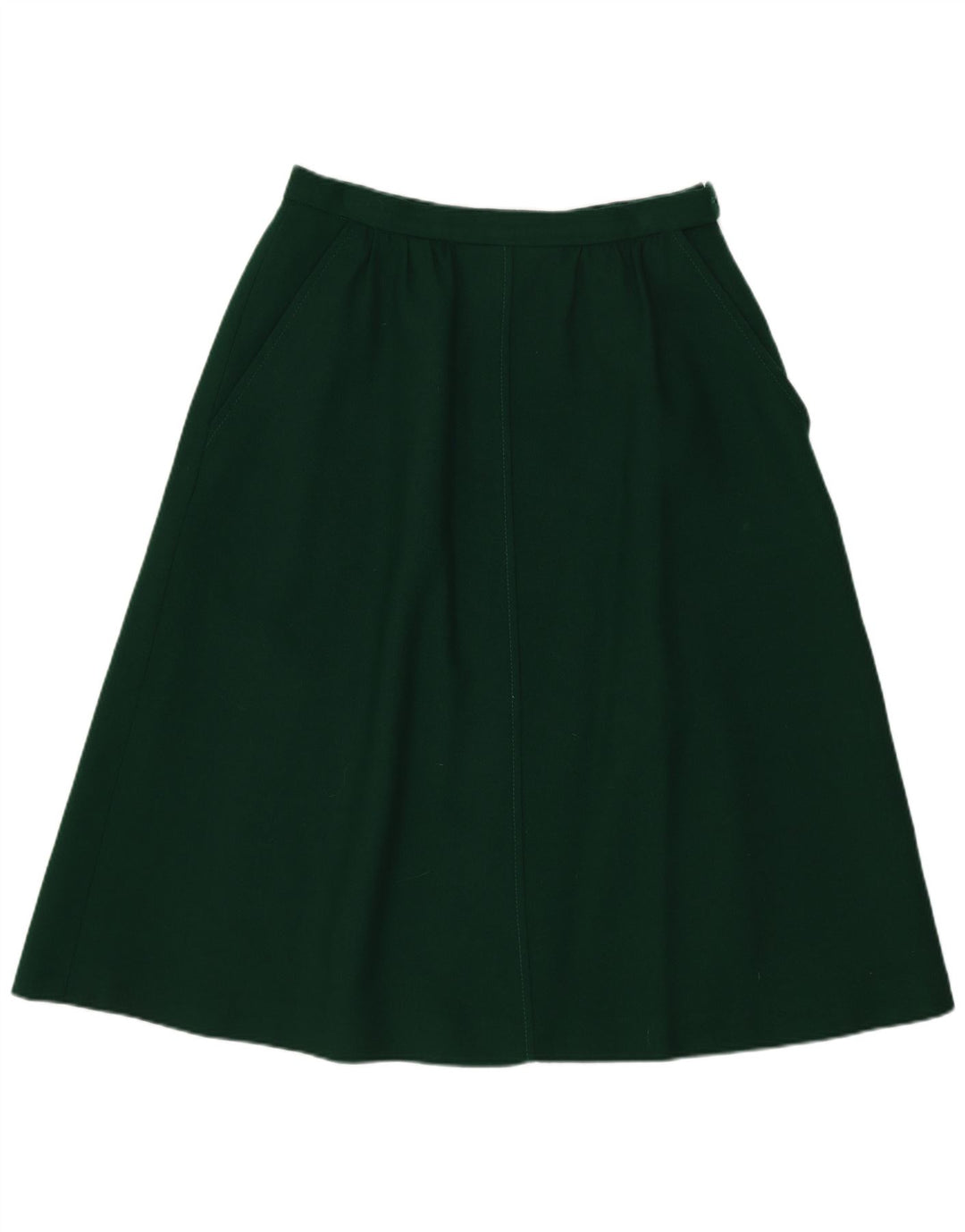 Jaeger Jupe trapèze pour femme UK 14 Medium W26 Laine verte