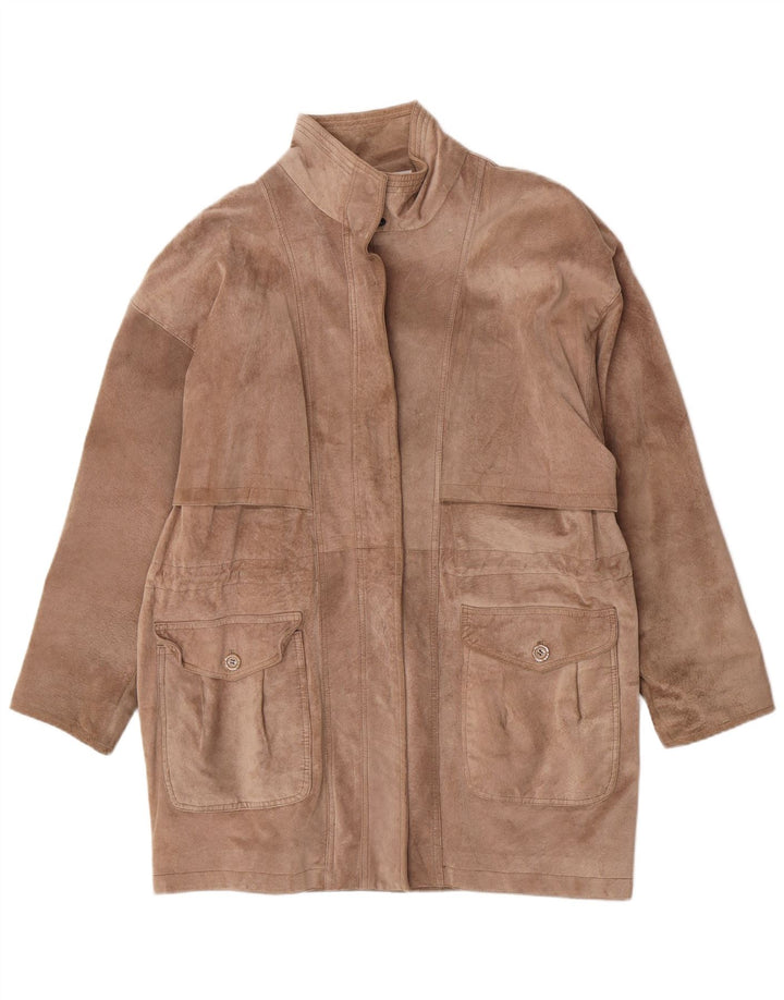 Bagatelle Manteau en daim pour femme US 10 Grand cuir marron