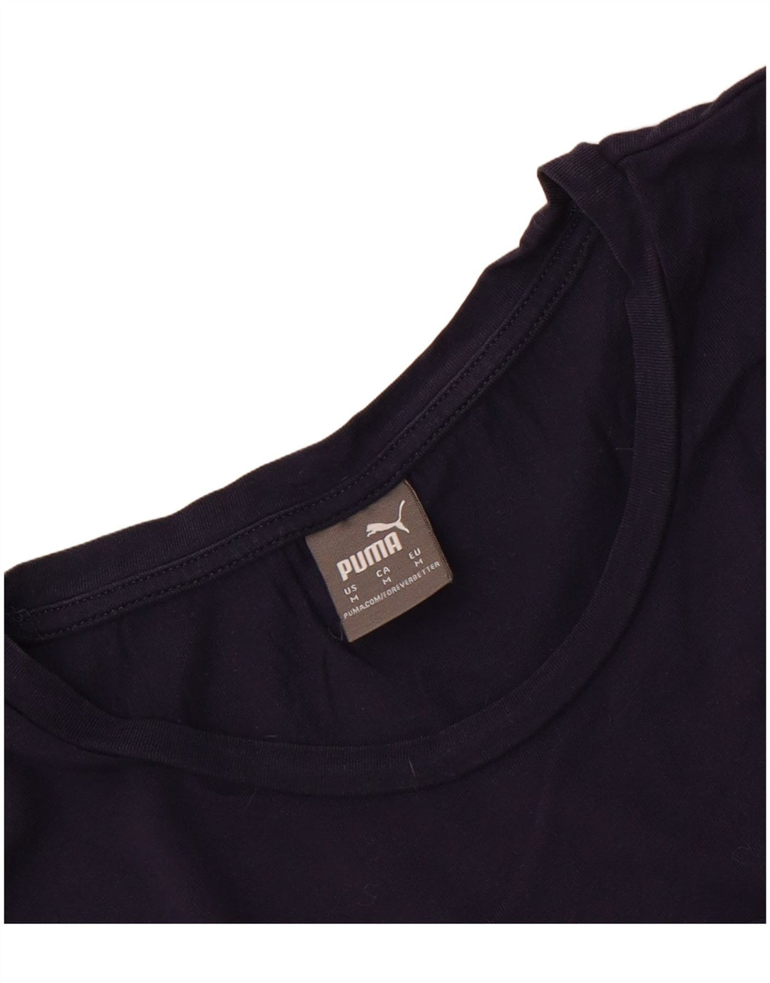 Puma T-shirt graphique pour femme UK 12 Bleu marine moyen