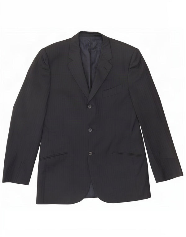 Carlo Pignatelli Veste blazer à 3 boutons pour homme IT 52 XL Bleu marine à fines rayures