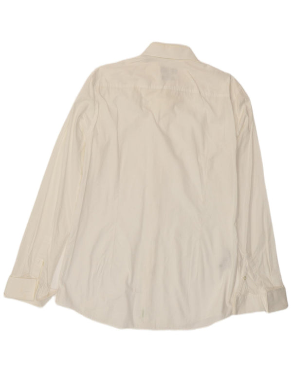 Hugo Boss Chemise formelle coupe slim pour homme Taille 15 3/4 40 Coton blanc moyen