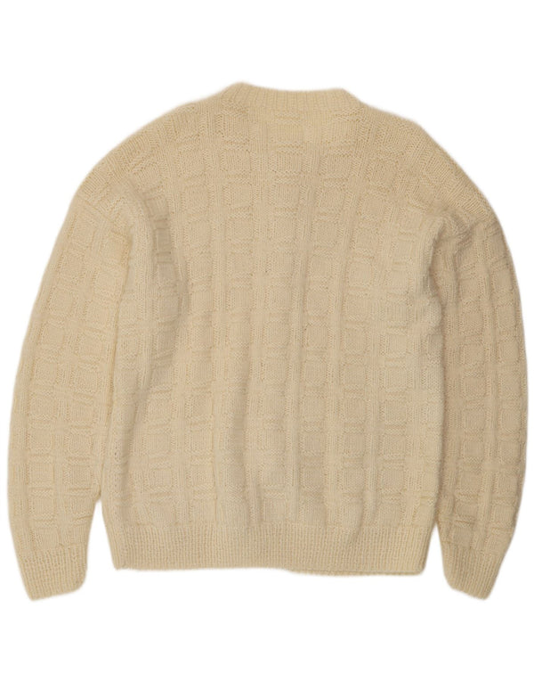 vintage Mens Cardigan Pull Grand Beige