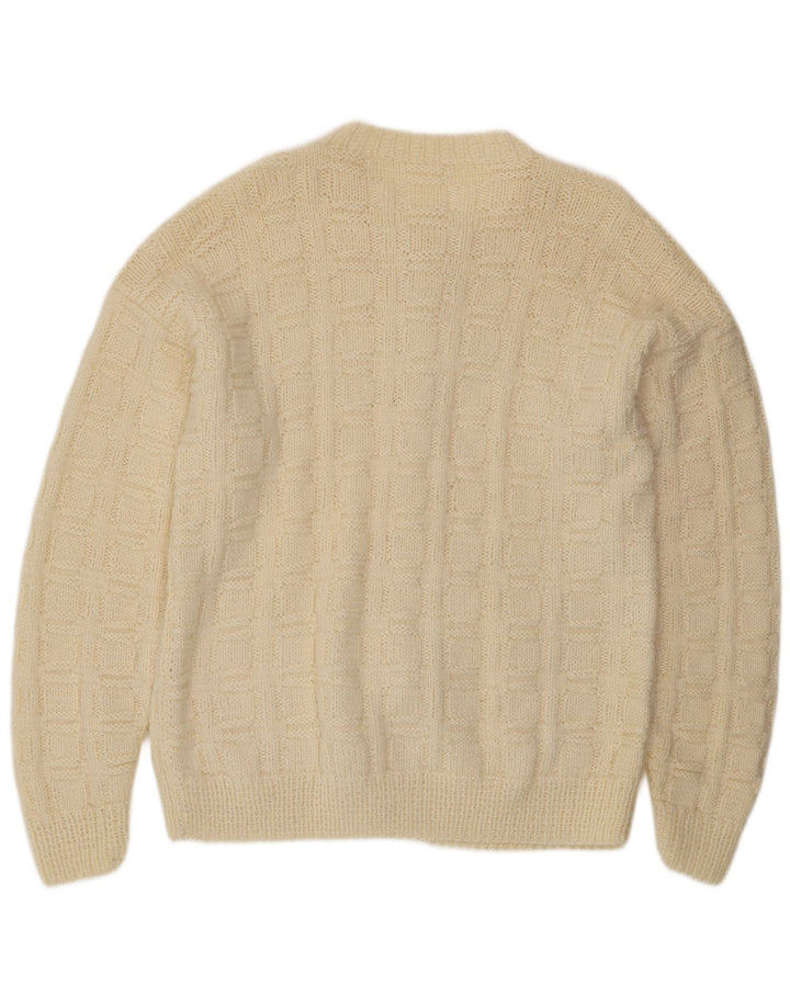vintage Mens Cardigan Pull Grand Beige