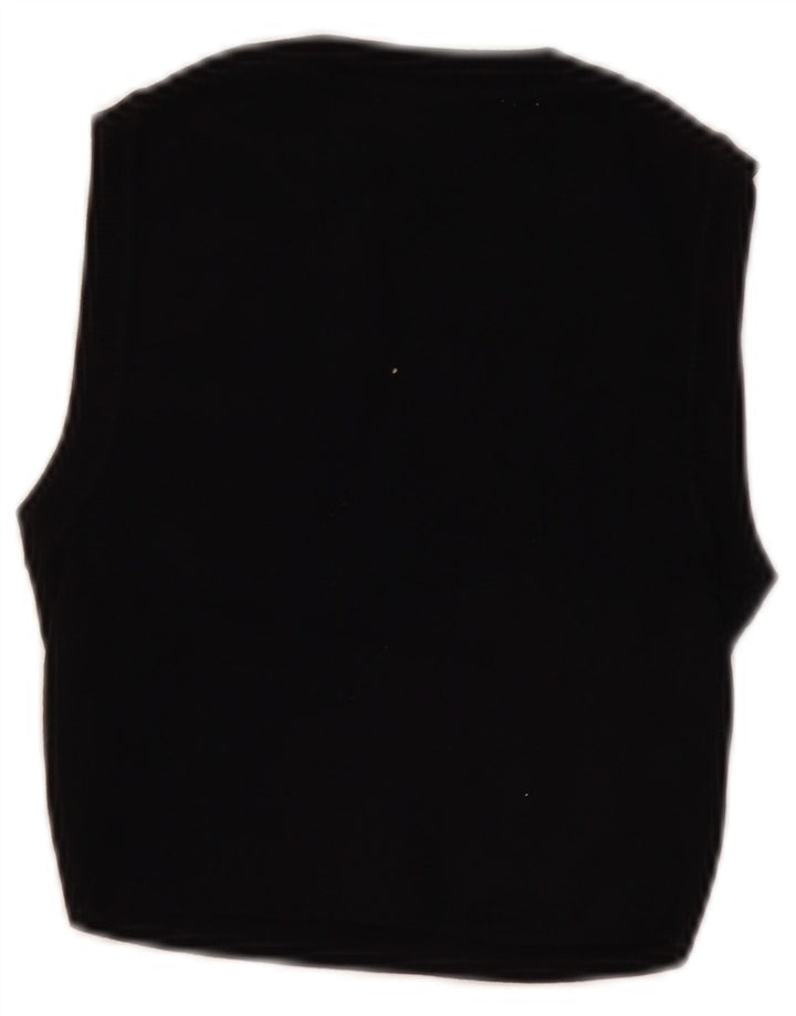Zara Womens Crop Vest Top UK 8 Small Noir Viscose