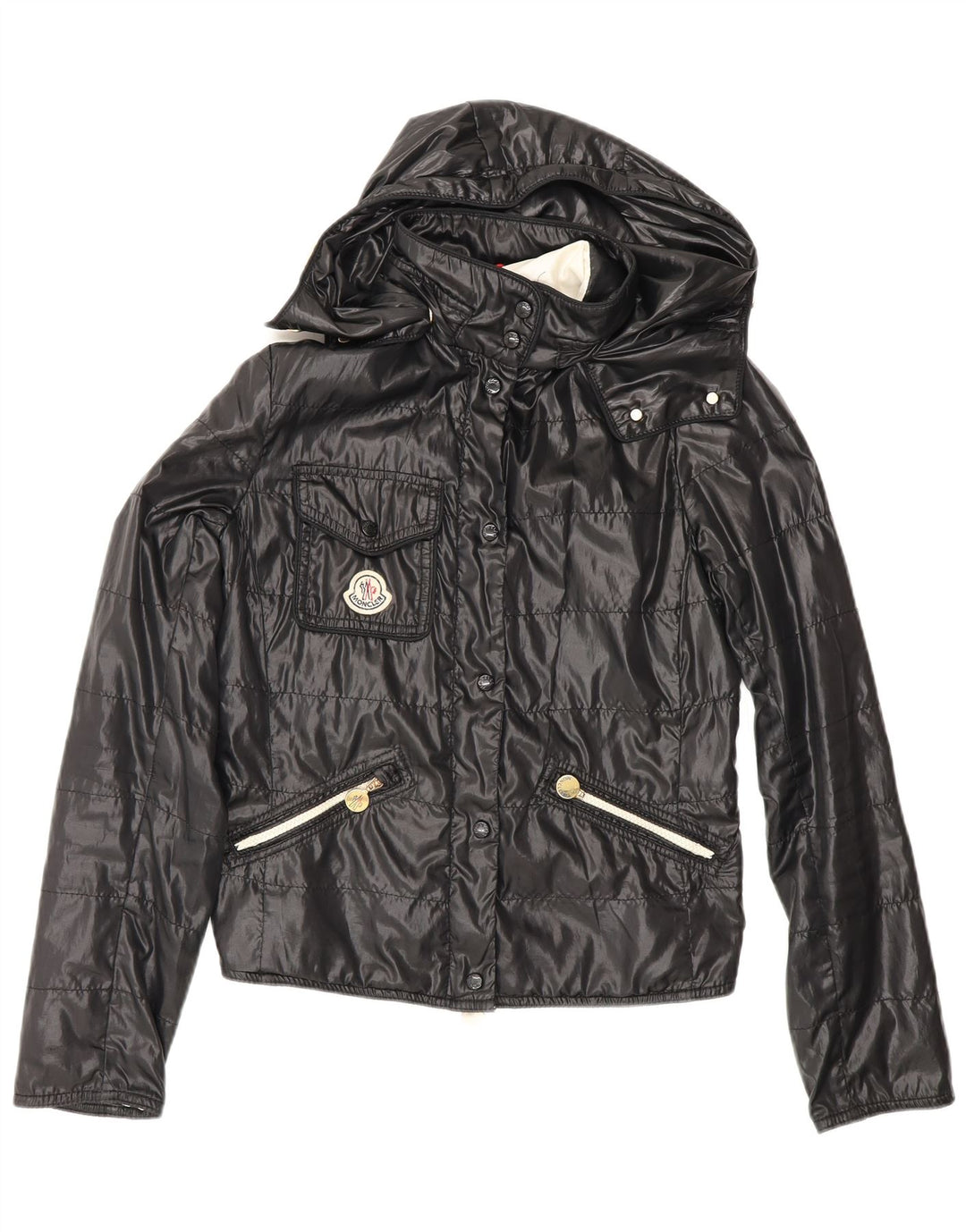 Moncler Veste coupe-vent à capuche pour femme Taille 1 Petit Noir