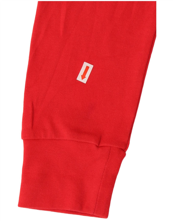 J. Crew Haut graphique à manches longues pour hommes en coton rouge moyen