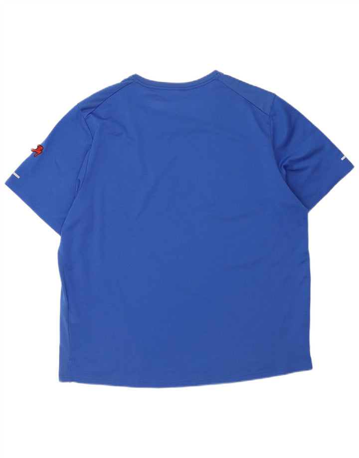 Nike Hommes Dri Fit Graphic T-Shirt Top XL Bleu Polyester