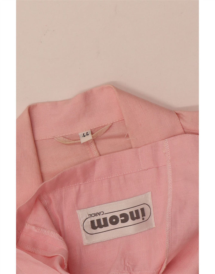 Incom Veste blazer à manches courtes et 2 boutons pour femme IT 44 Rose moyen