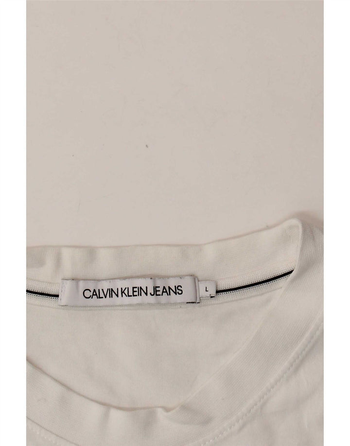 Calvin Klein Jeans Haut à manches longues pour homme Blanc Taille L