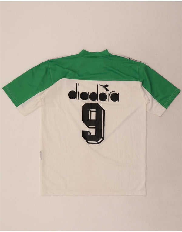Diadora T-shirt graphique pour hommes XL Blanc Colorblock Polyester