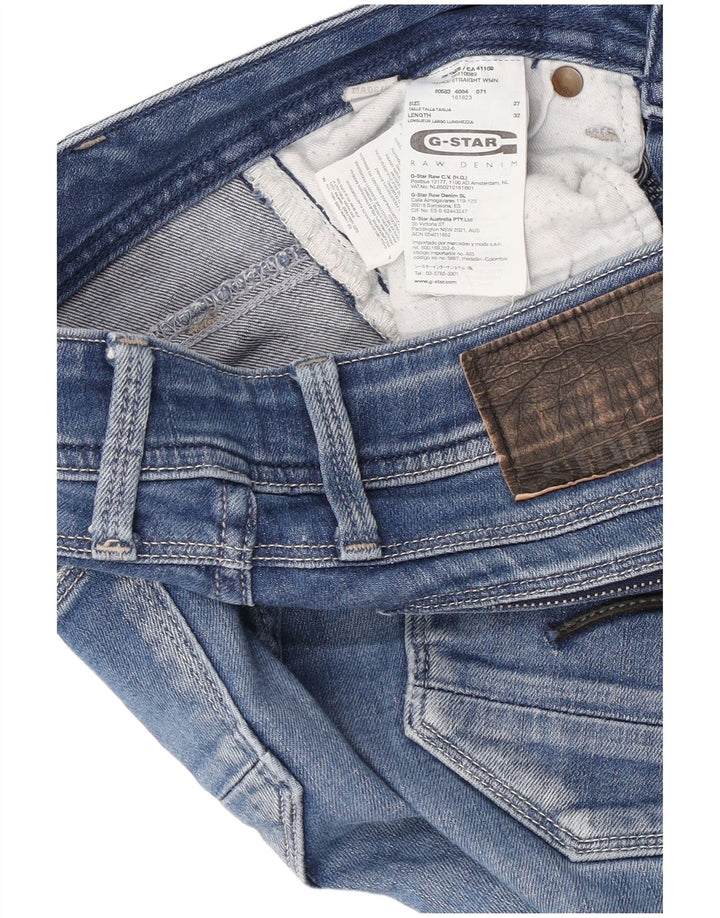 G-Star Femme Jean Droit W27 L27 Bleu Coton